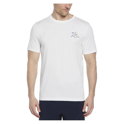 Men`s Trademark Pickleball Back Graphic Tee Bright White Apparel Penguin