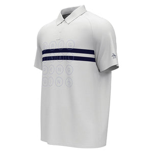 Men`s Performance Block Tennis Polo with Gusset Bright White Apparel Penguin