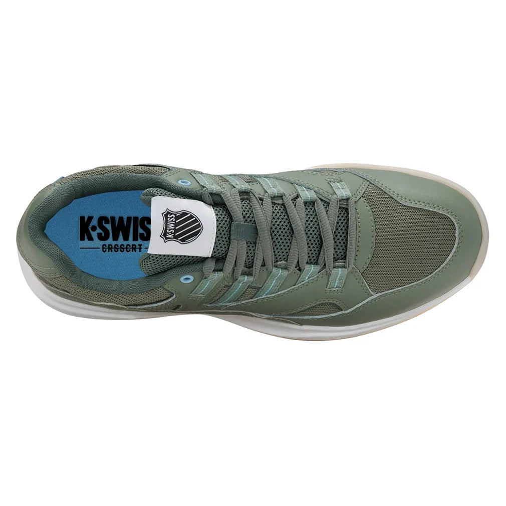 Men`s Tura Team Pickleball Shoes Sea Spray and Dark Forest Footwear K-Swiss