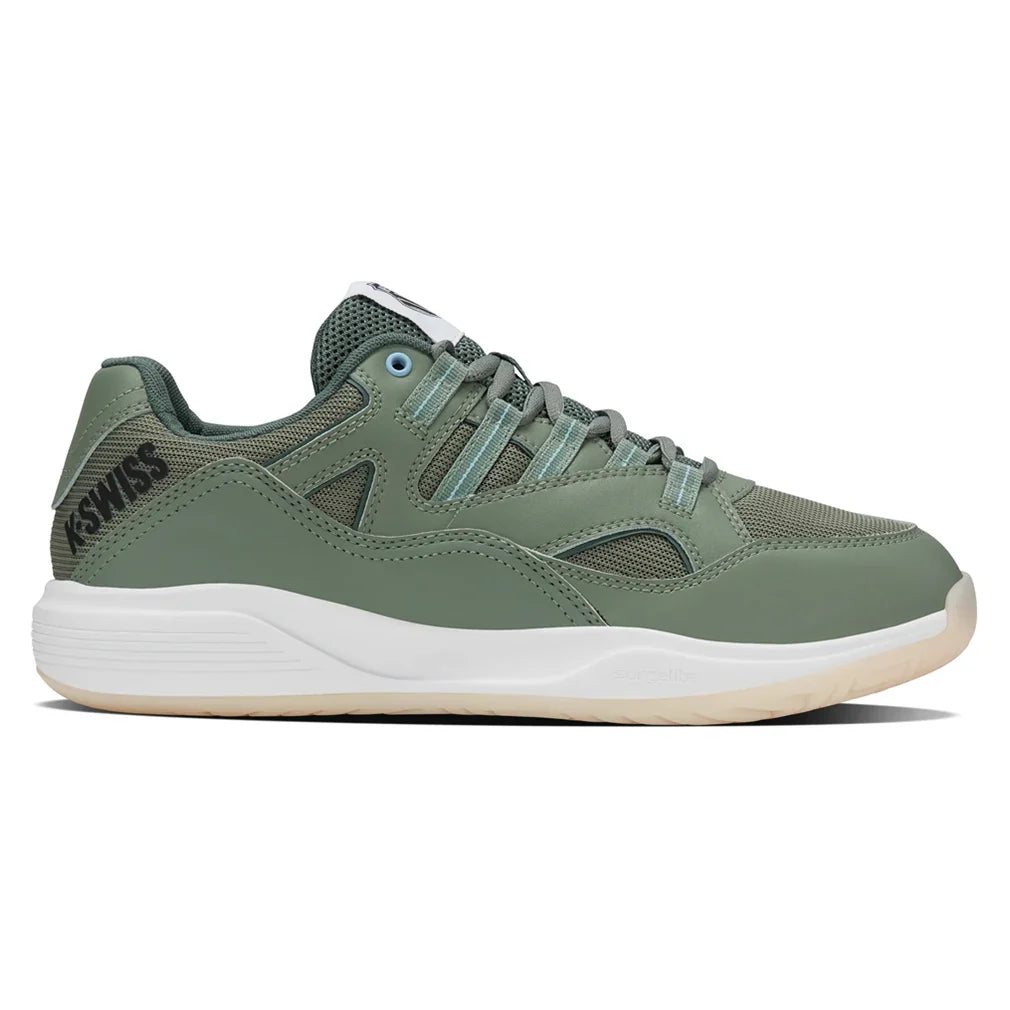 Men`s Tura Team Pickleball Shoes Sea Spray and Dark Forest Footwear K-Swiss