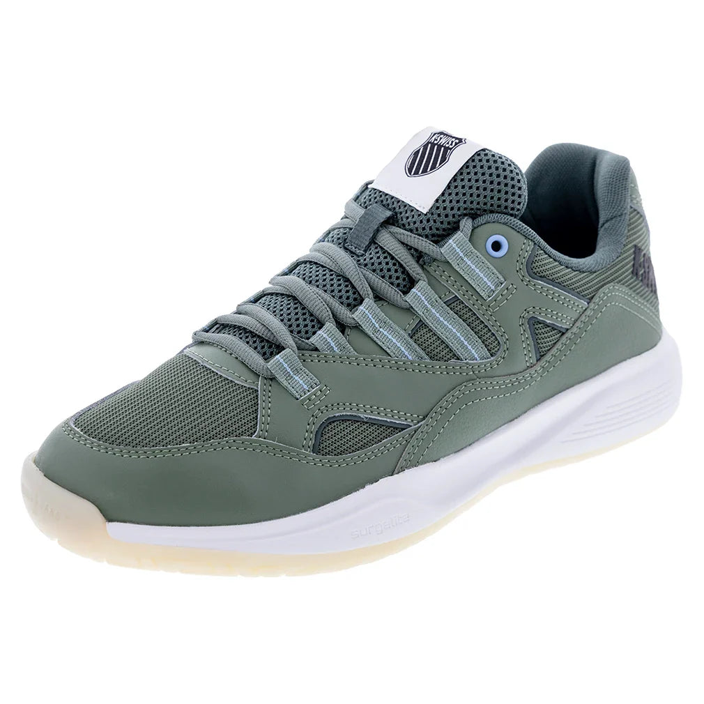 Men`s Tura Team Pickleball Shoes Sea Spray and Dark Forest Footwear K-Swiss
