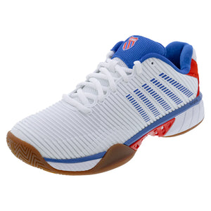 Men's Hypercourt Express 2 Indoor Pickleball Shoes White and Red Tennis Express