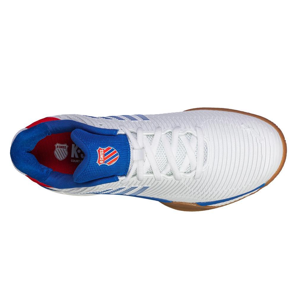 Men's Hypercourt Express 2 Indoor Pickleball Shoes White and Red Tennis Express