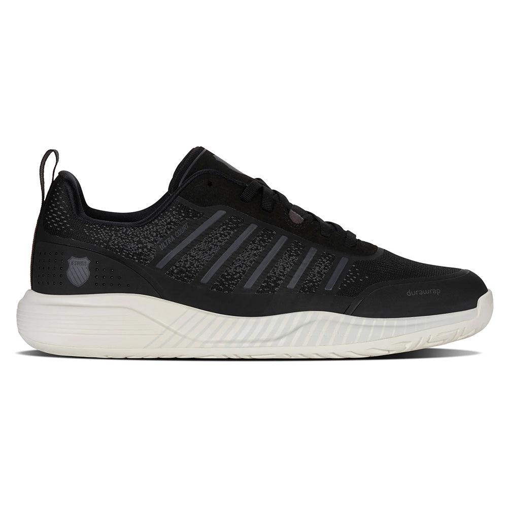 Men`s Ultra Court Pickleball Shoes Black and Snow White Footwear K-Swiss