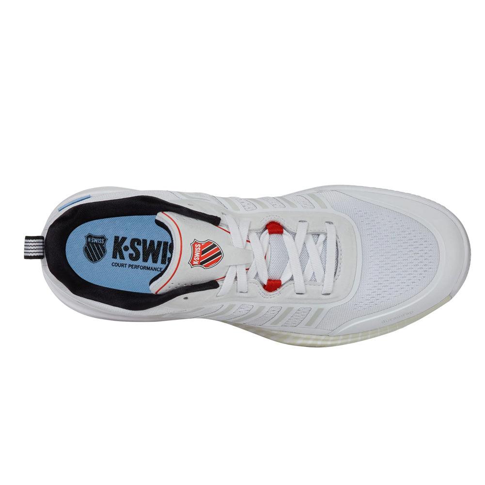 Men`s Ultra Court Pickleball Shoes White and Black Footwear K-Swiss