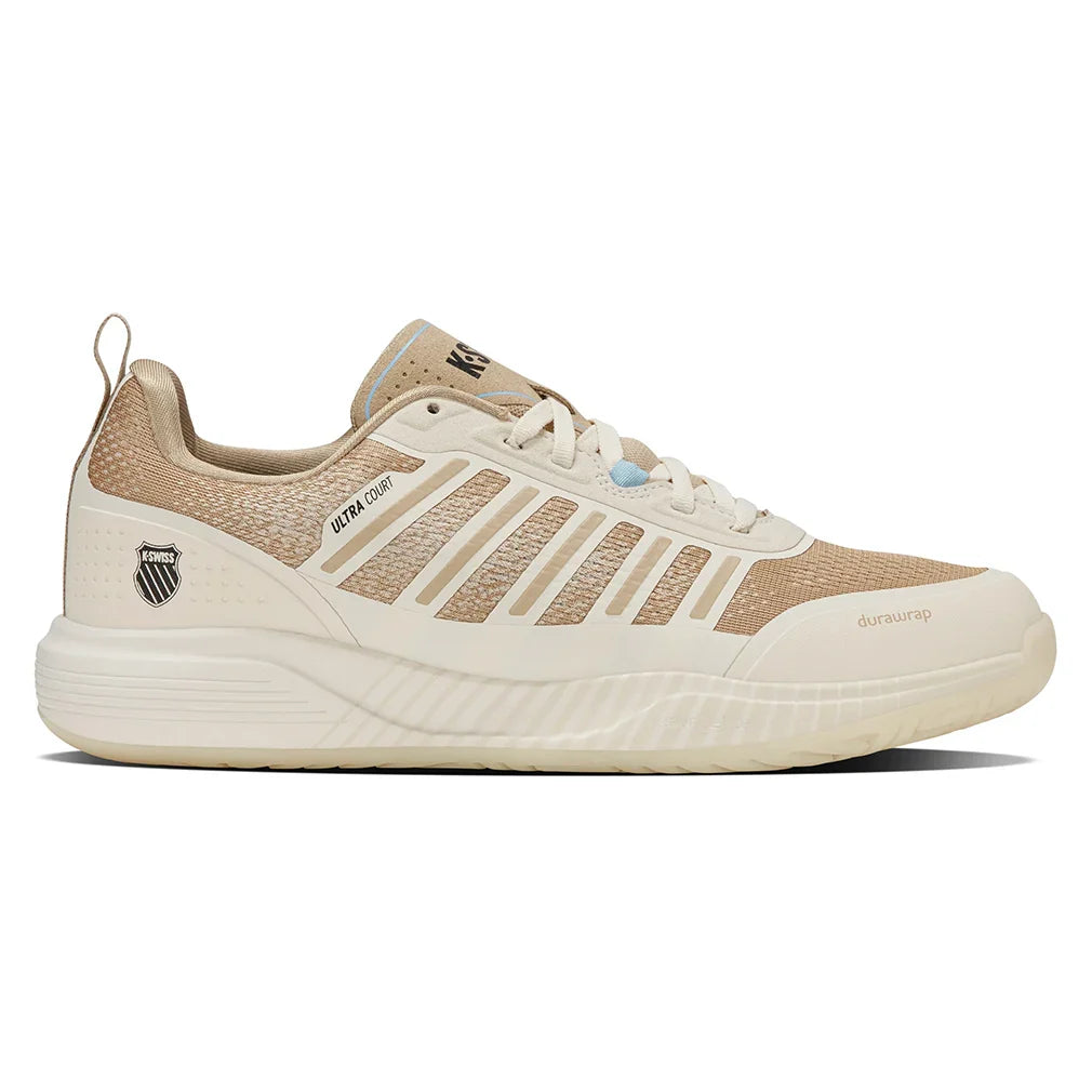 Men`s Ultra Court Pickleball Shoes Jet Stream and Irish Cream Footwear K-Swiss