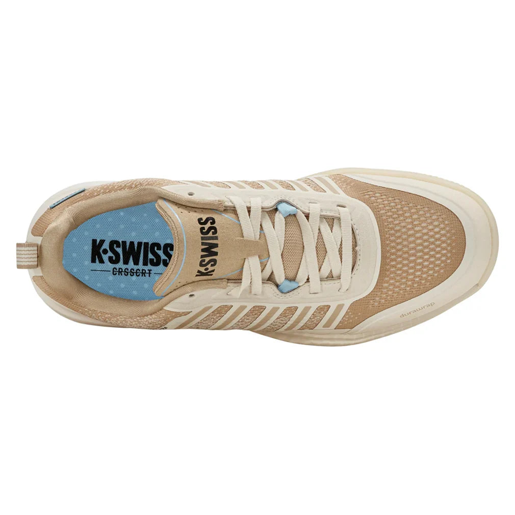 Men`s Ultra Court Pickleball Shoes Jet Stream and Irish Cream Footwear K-Swiss