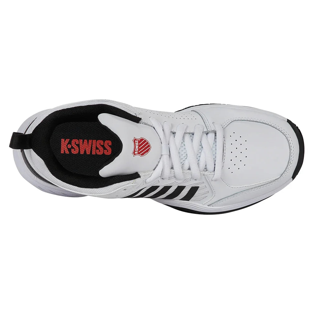 Men`s Court Express 2 Tennis Shoes White and Black Footwear K-Swiss