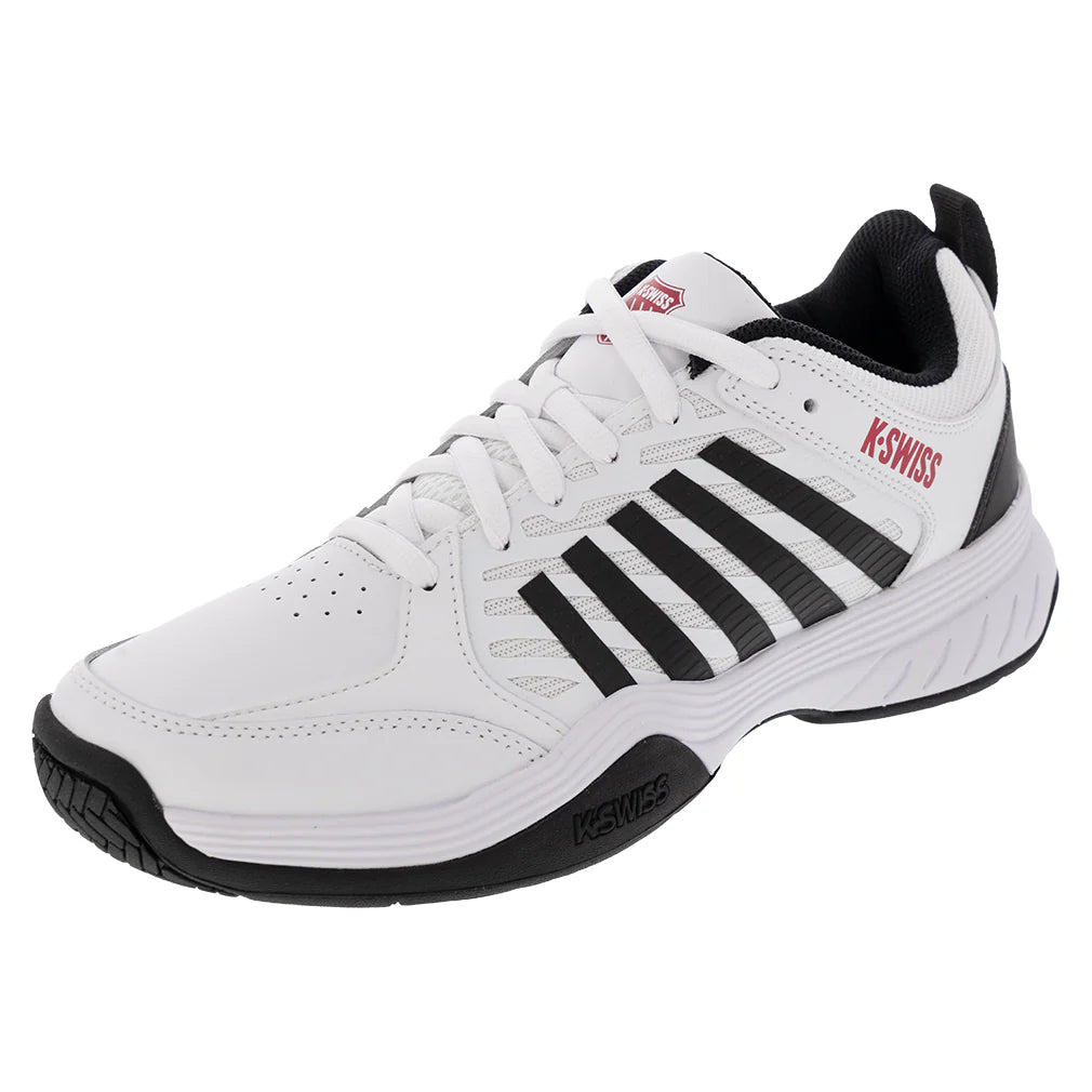 Men`s Court Express 2 Tennis Shoes White and Black Footwear K-Swiss