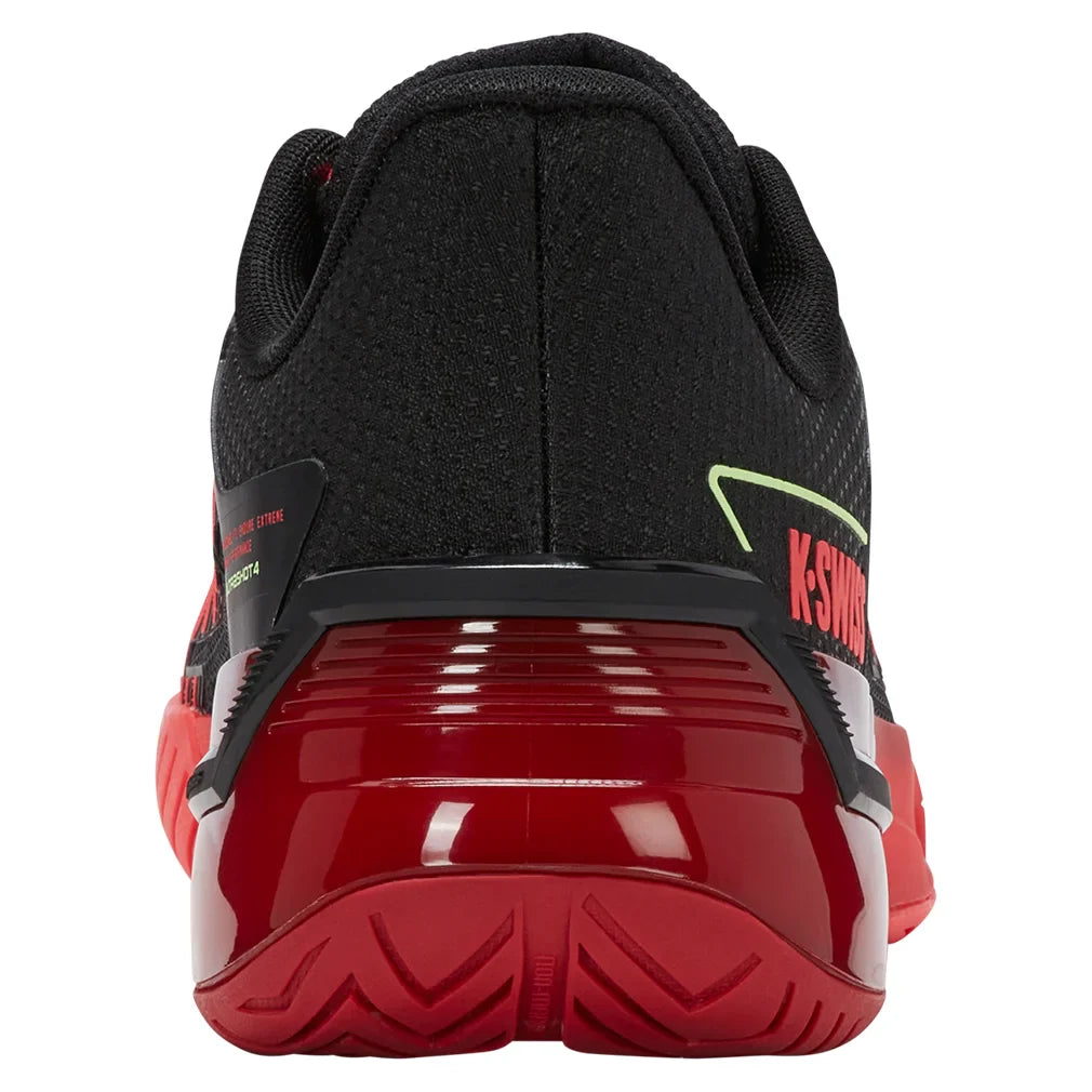 Men`s Ultrashot 4 Tennis Shoes Black and Neon Lava Footwear K-Swiss