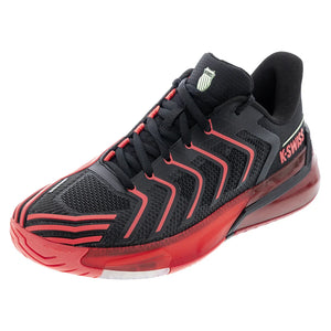 Men`s Ultrashot 4 Tennis Shoes Black and Neon Lava Footwear K-Swiss