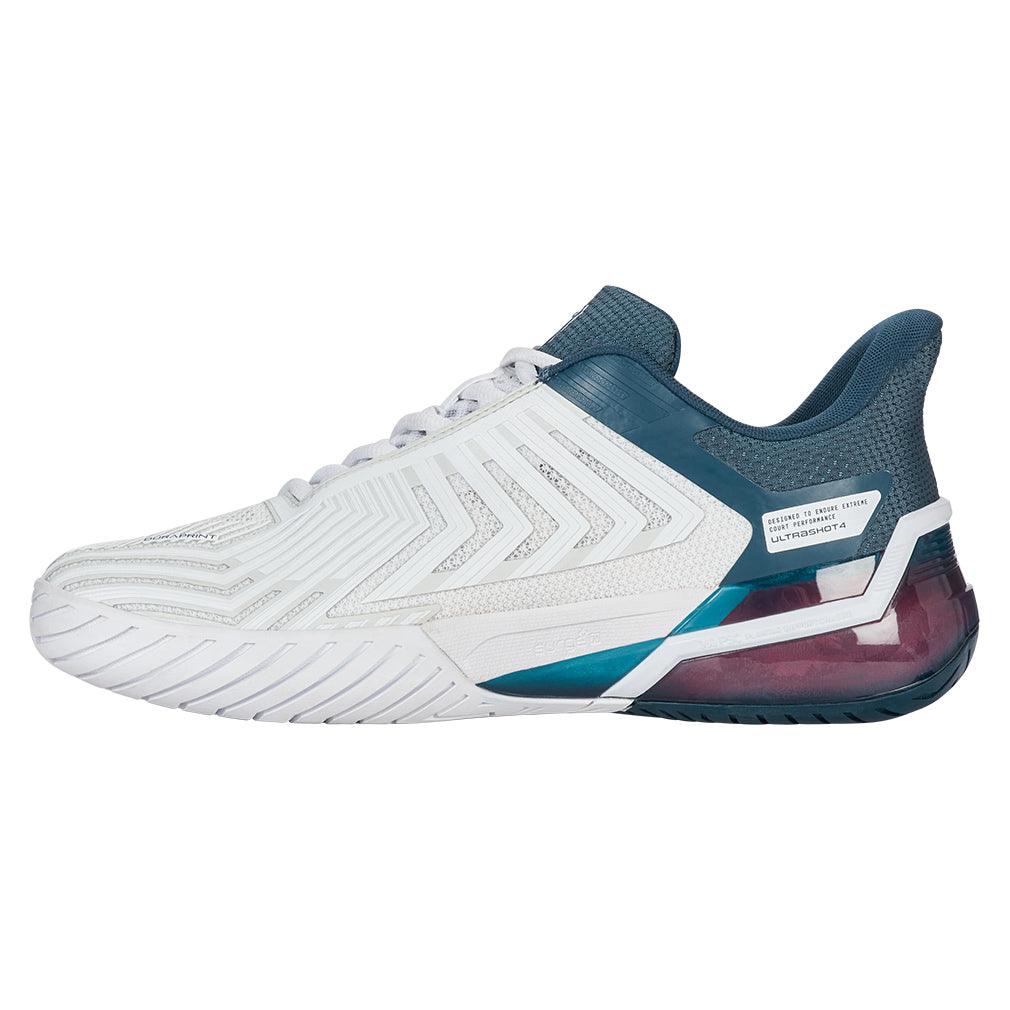 Men`s Ultrashot 4 Tennis Shoes White and Stargazer Footwear K-Swiss