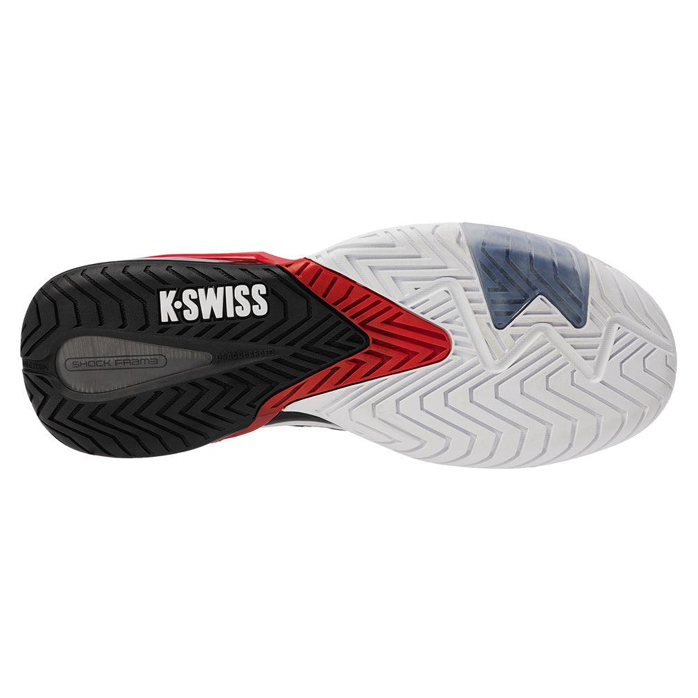 Men`s Ultrashot 4 Tennis Shoes White and Black Footwear K-Swiss