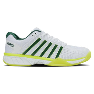 Men`s Express Light Pickleball Shoes White and Neon Lime Footwear K-Swiss