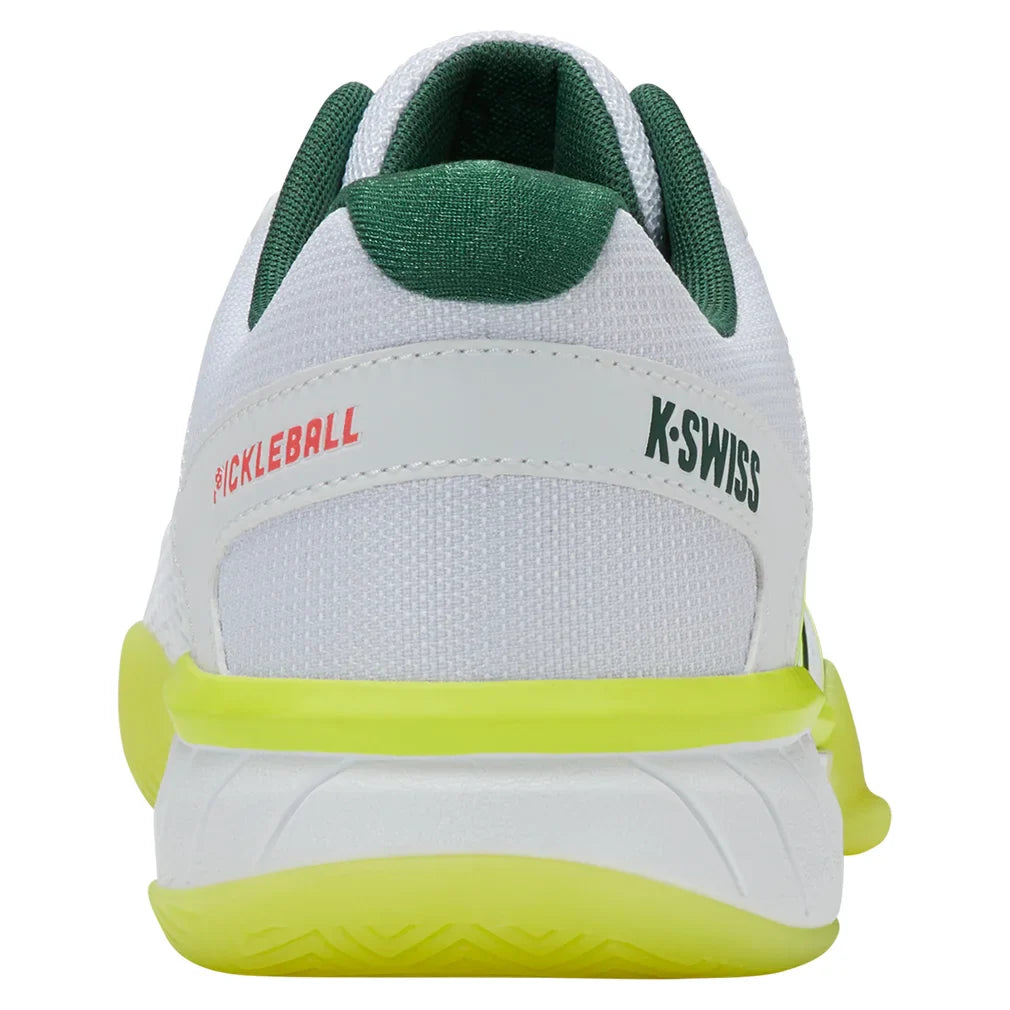 Men`s Express Light Pickleball Shoes White and Neon Lime Footwear K-Swiss