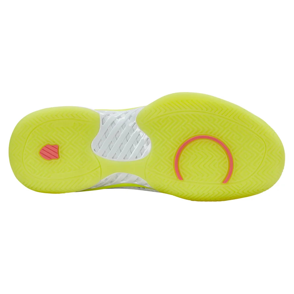 Men`s Express Light Pickleball Shoes White and Neon Lime Footwear K-Swiss