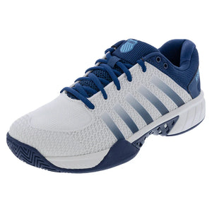 Men's Express Light Pickleball Shoes Blue Opal and Blanc de Blanc Footwear K-Swiss