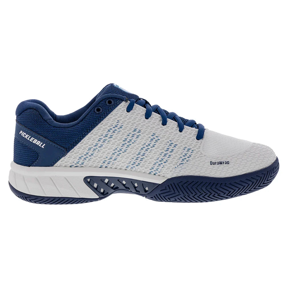 Men's Express Light Pickleball Shoes Blue Opal and Blanc de Blanc Footwear K-Swiss