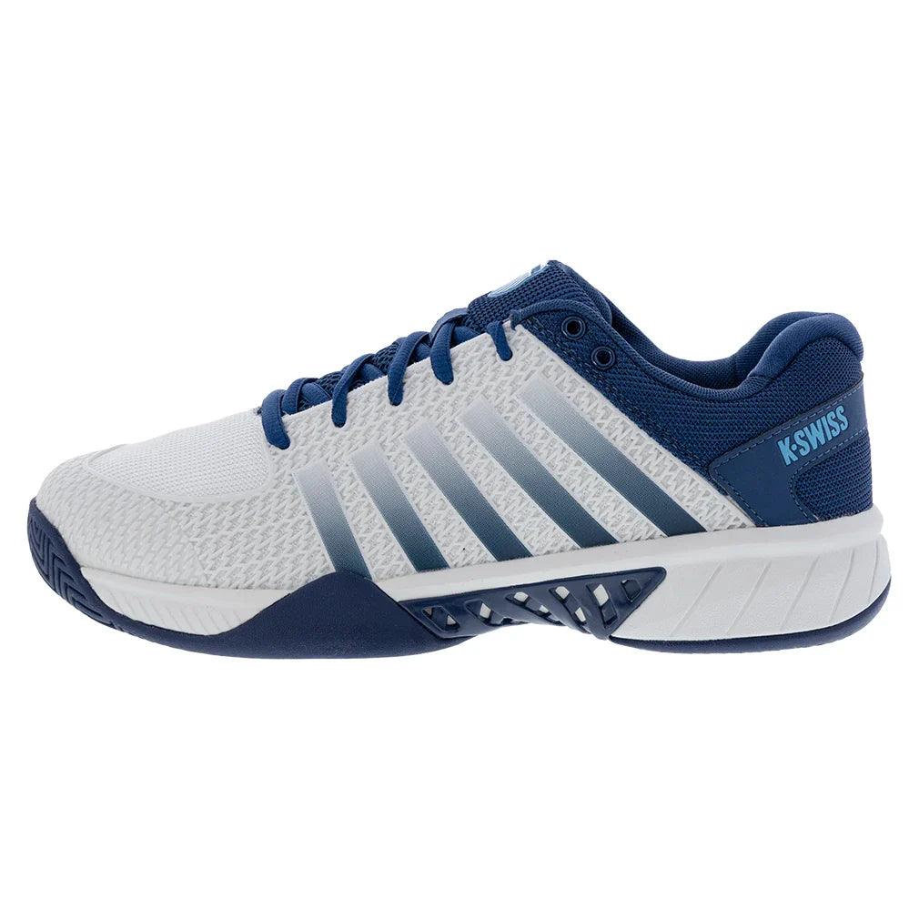 Men's Express Light Pickleball Shoes Blue Opal and Blanc de Blanc Footwear K-Swiss