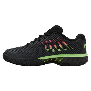 Men`s Hypercourt Express 2 Tennis Shoes Black and Soft Neon Green Tennis Express