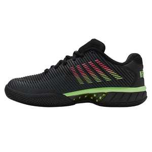 Men`s Hypercourt Express 2 2E Width Tennis Shoes Black and Soft Green Footwear K-Swiss
