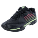 Men`s Hypercourt Express 2 2E Width Tennis Shoes Black and Soft Green Footwear K-Swiss