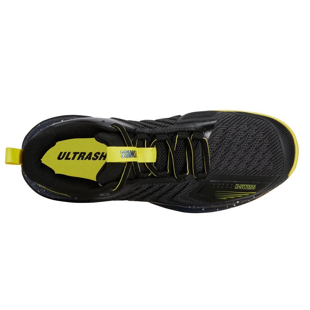 Men`s Ultrashot 3 Tennis Shoes Micro Chip and Black Footwear K-Swiss