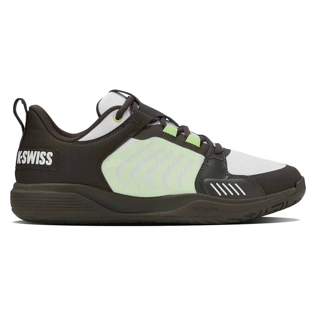 Men`s Ultrashot Team Tennis Shoes Black and White Footwear K-Swiss