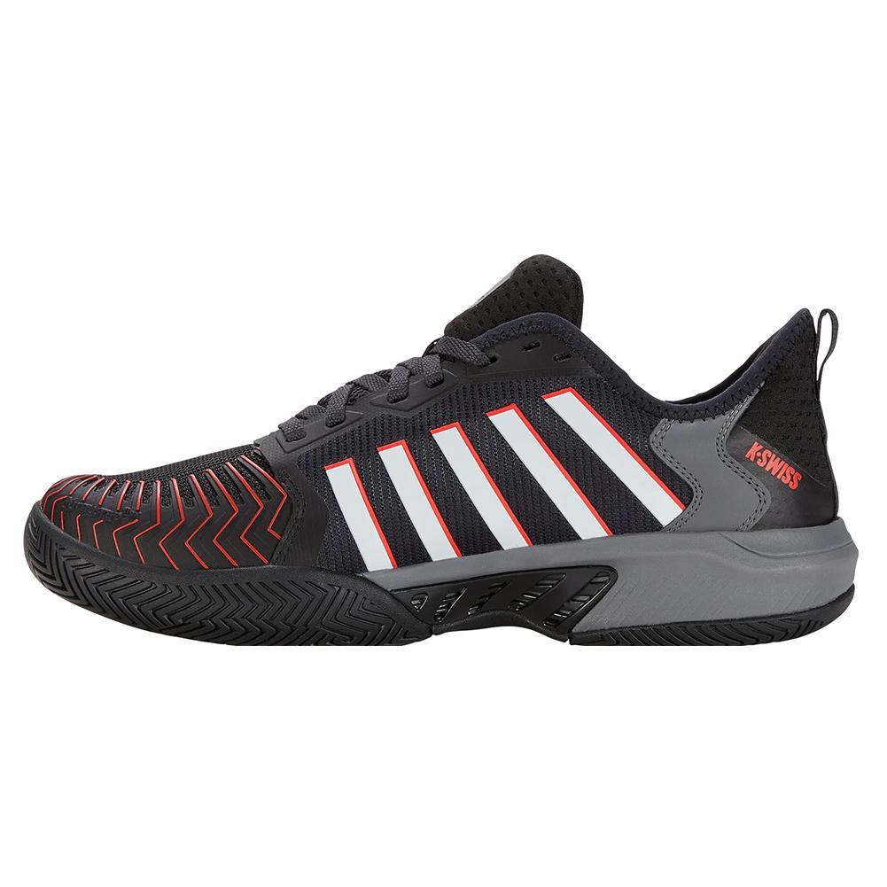 Men's Pickleball Supreme Shoes Jet Black and Steel Gray Footwear K-Swiss
