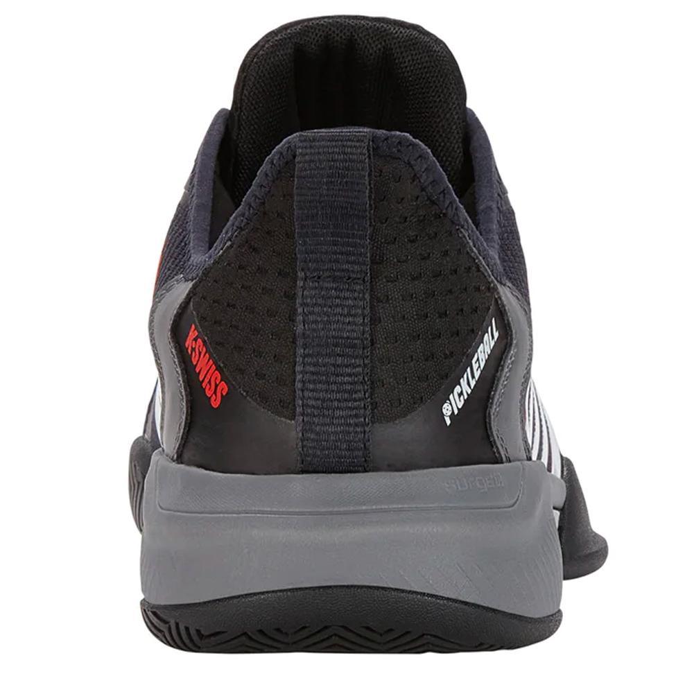 Men's Pickleball Supreme Shoes Jet Black and Steel Gray Footwear K-Swiss