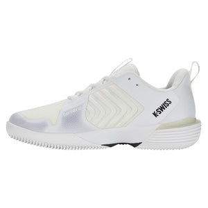 Men's Ultrashot 3 Grass Tennis Shoes White and Black Footwear K-Swiss