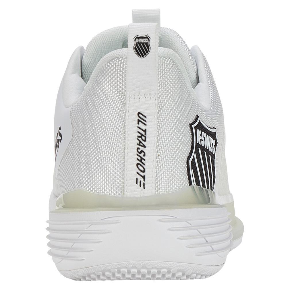 Men's Ultrashot 3 Grass Tennis Shoes White and Black Footwear K-Swiss