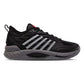 Men's Hypercourt Supreme 2 Tennis Shoes Black and Steel Gray Footwear K-Swiss
