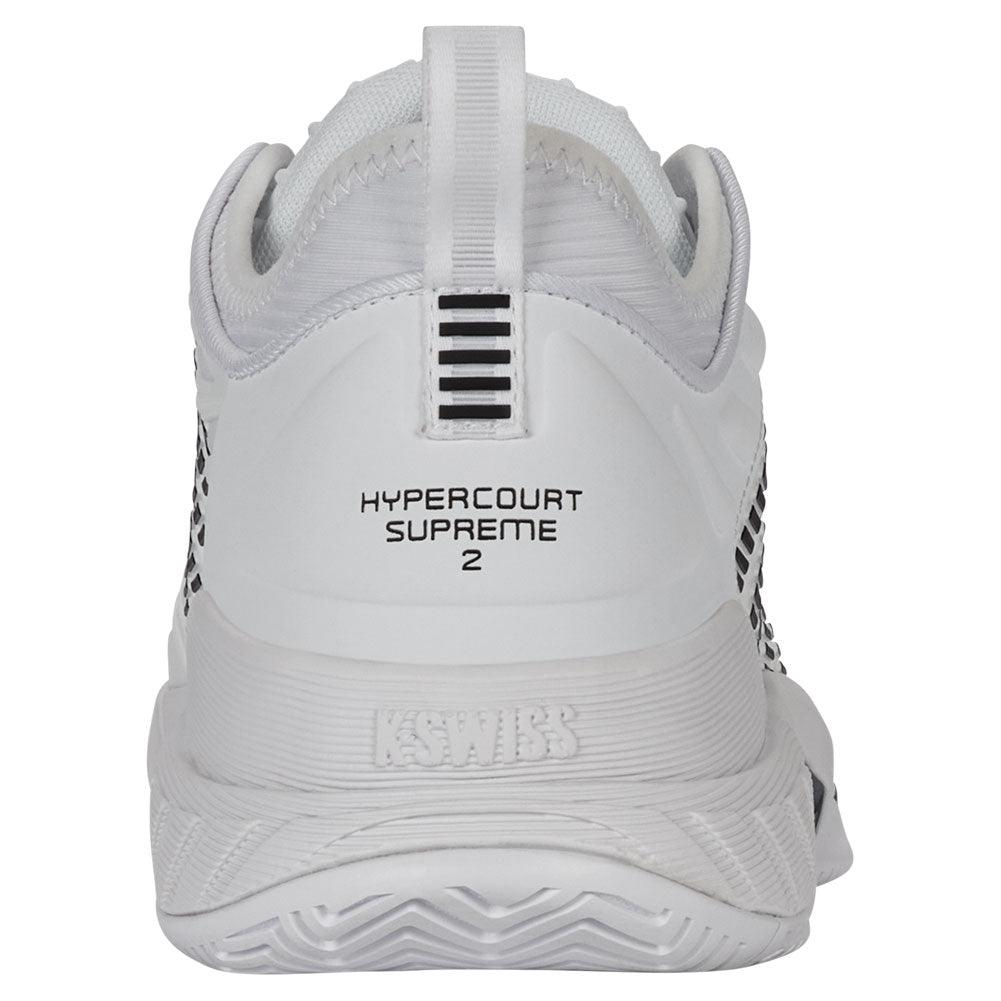 Men`s Hypercourt Supreme 2 Tennis Shoes White and Black Footwear K-Swiss