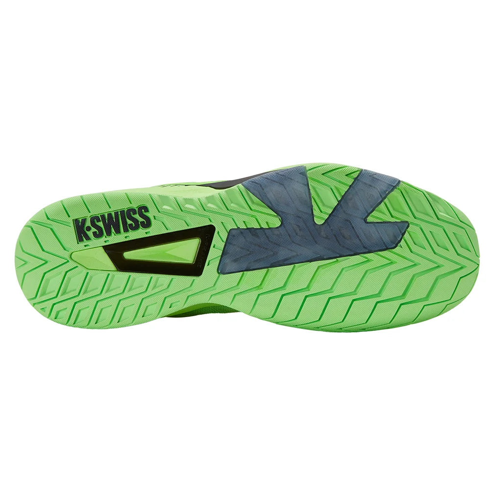 Men`s K-Frame Speed Rublo Tennis Shoes Soft Neon Green and Black Footwear K-Swiss