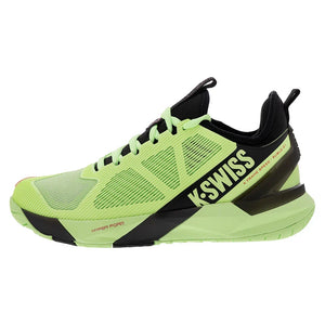 Men`s K-Frame Speed Rublo Tennis Shoes Soft Neon Green and Black Footwear K-Swiss