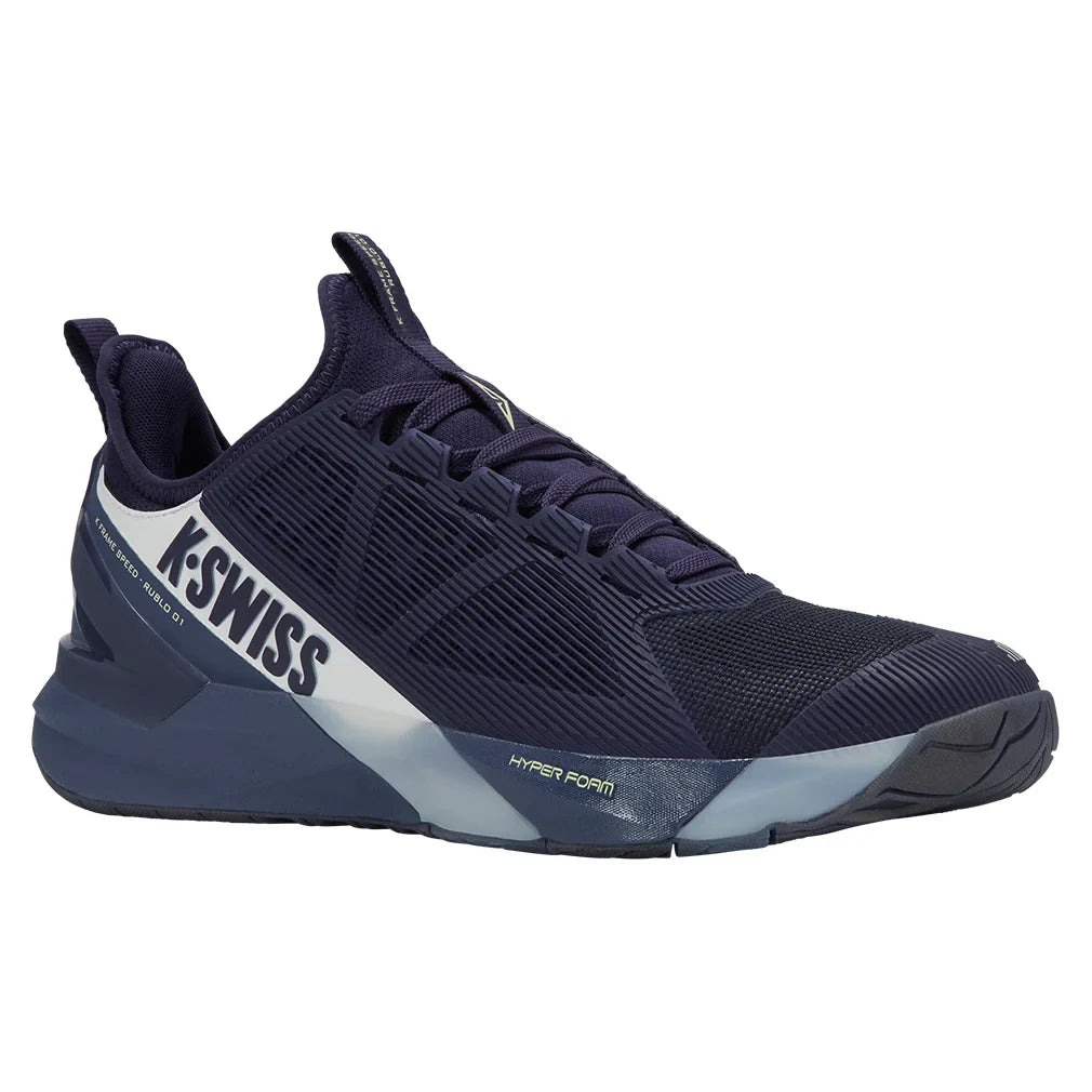 Men`s K-Frame Speed Rublo Tennis Shoes Naval Academy and Vintage Indigo Footwear K-Swiss