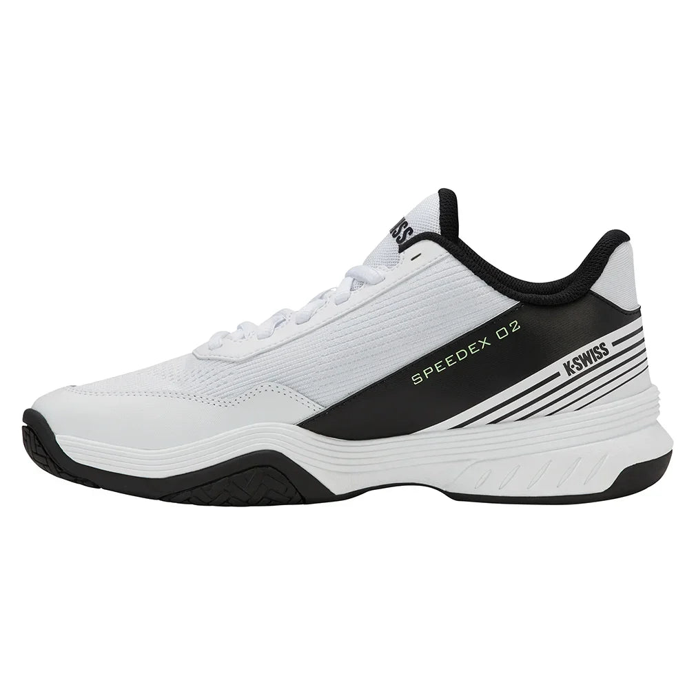 Men`s SpeedEx 2 Tennis Shoes White and Black Footwear K-Swiss