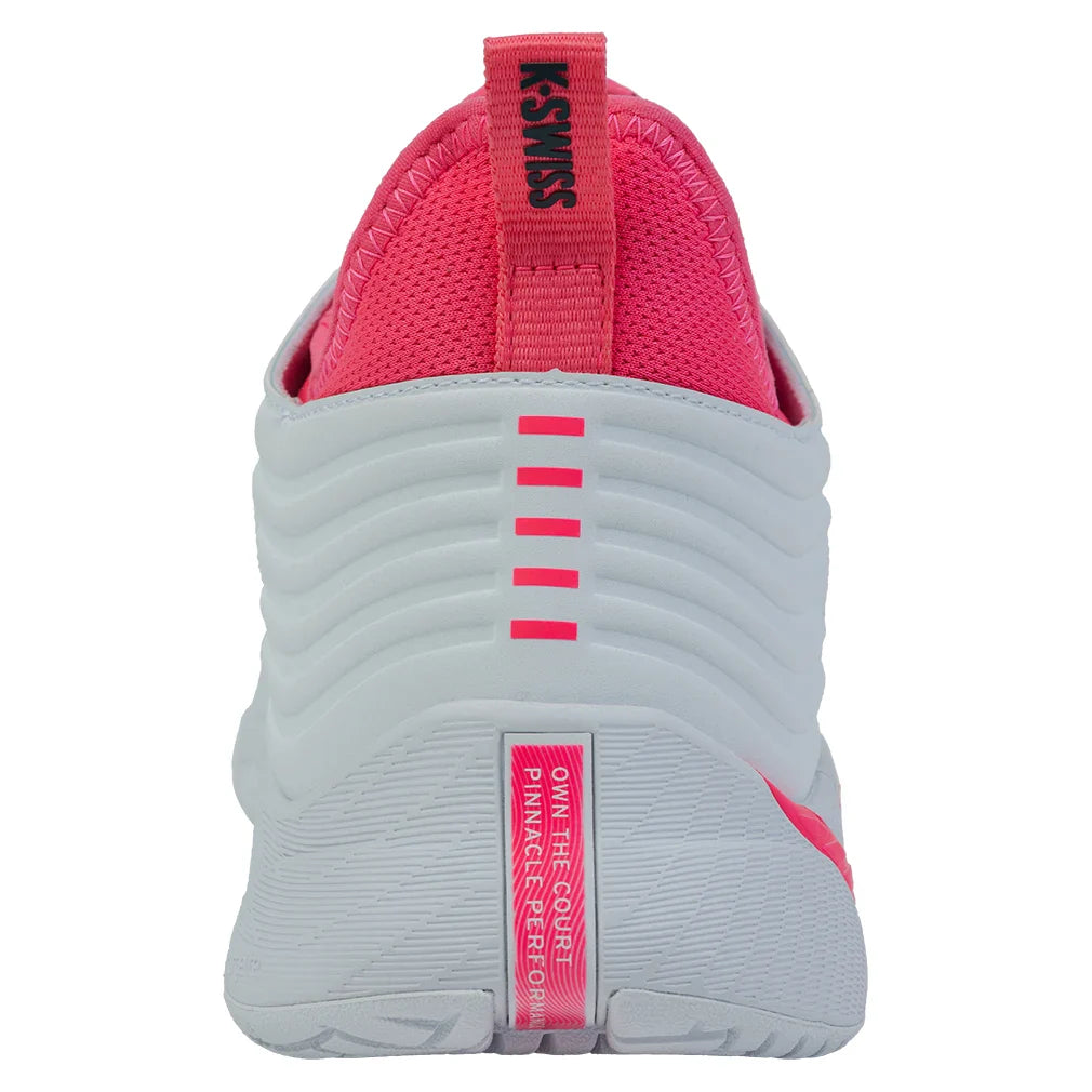 Men`s Hypercourt Pinnacle Tennis Shoes White and Pink Footwear K-Swiss
