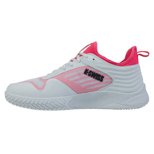Men`s Hypercourt Pinnacle Tennis Shoes White and Pink Footwear K-Swiss