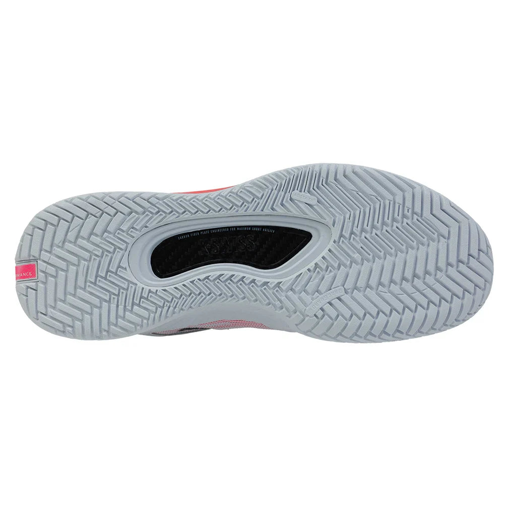 Men`s Hypercourt Pinnacle Tennis Shoes White and Pink Footwear K-Swiss