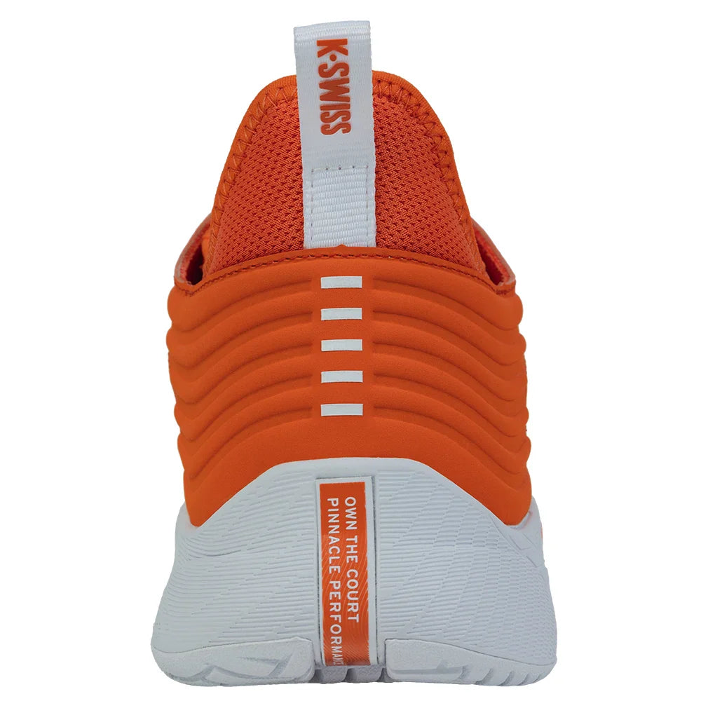Men`s Hypercourt Pinnacle Tennis Shoes Orange and White Footwear K-Swiss