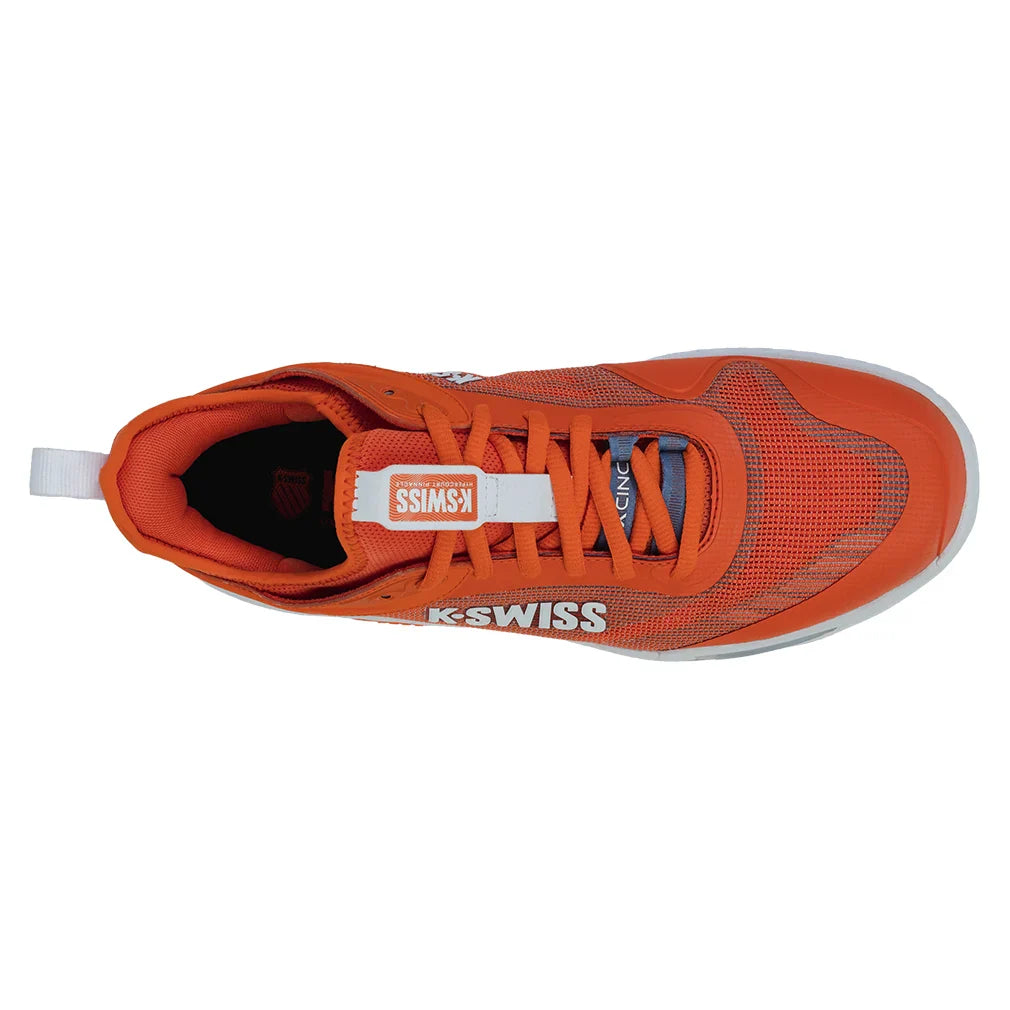 Men`s Hypercourt Pinnacle Tennis Shoes Orange and White Footwear K-Swiss