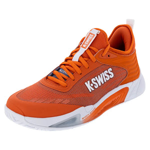 Men`s Hypercourt Pinnacle Tennis Shoes Orange and White Footwear K-Swiss