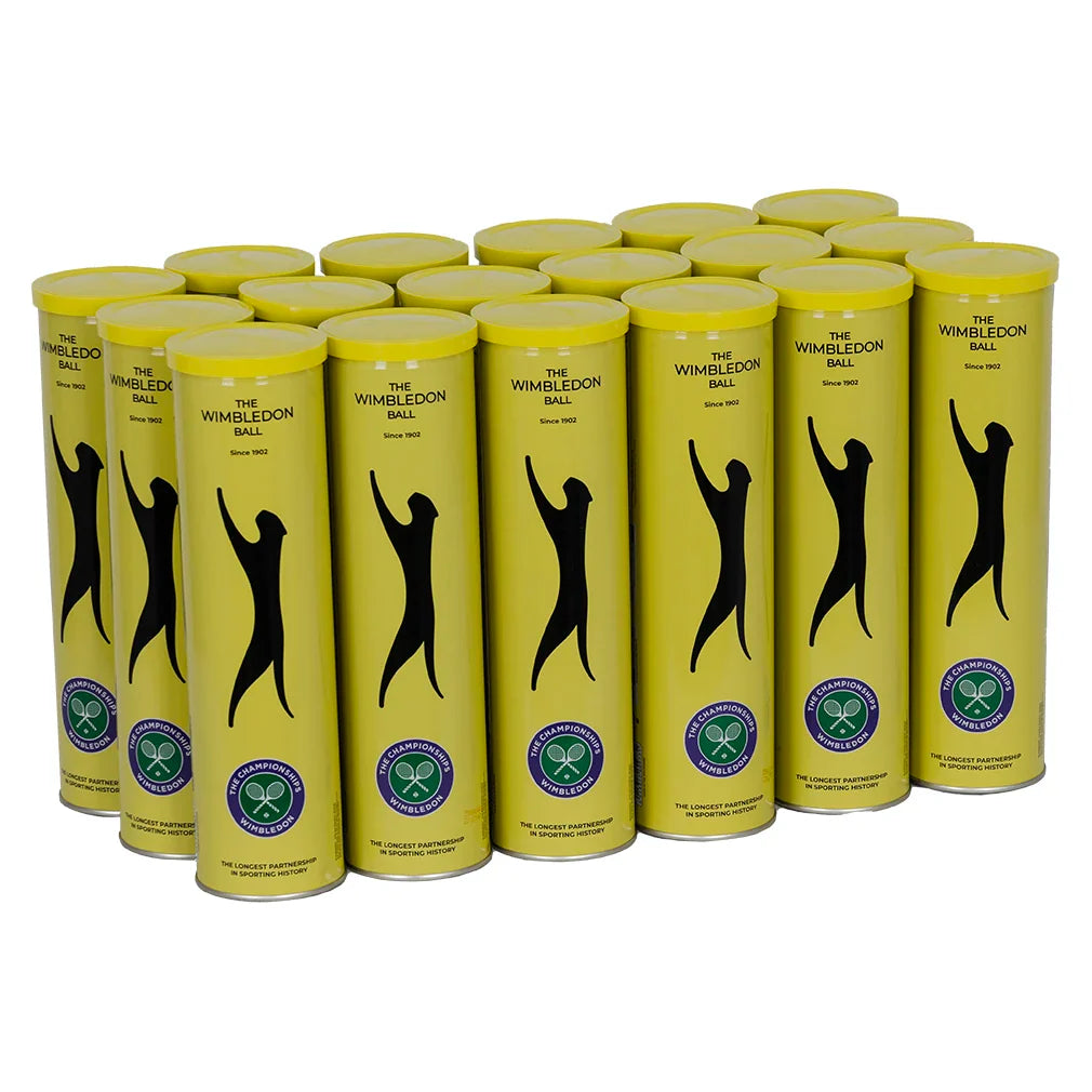 Slazenger Wimbledon 4 Tennis Ball 18 Can Case Balls Dunlop