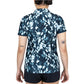 Women`s Dri-FIT Victory Short Sleeve Print Tennis Polo Armory Navy and White Apparel Nike