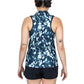 Women`s Dri-FIT Victory Sleeveless Print Tennis Polo Armory Navy and White Apparel Nike