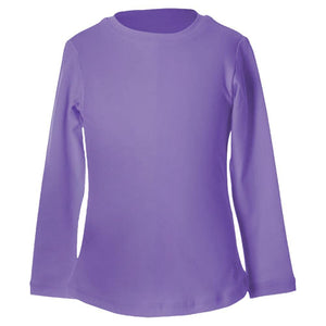 Girls' UV Colors Long Sleeve Tennis Top Amethyst Apparel Sofibella