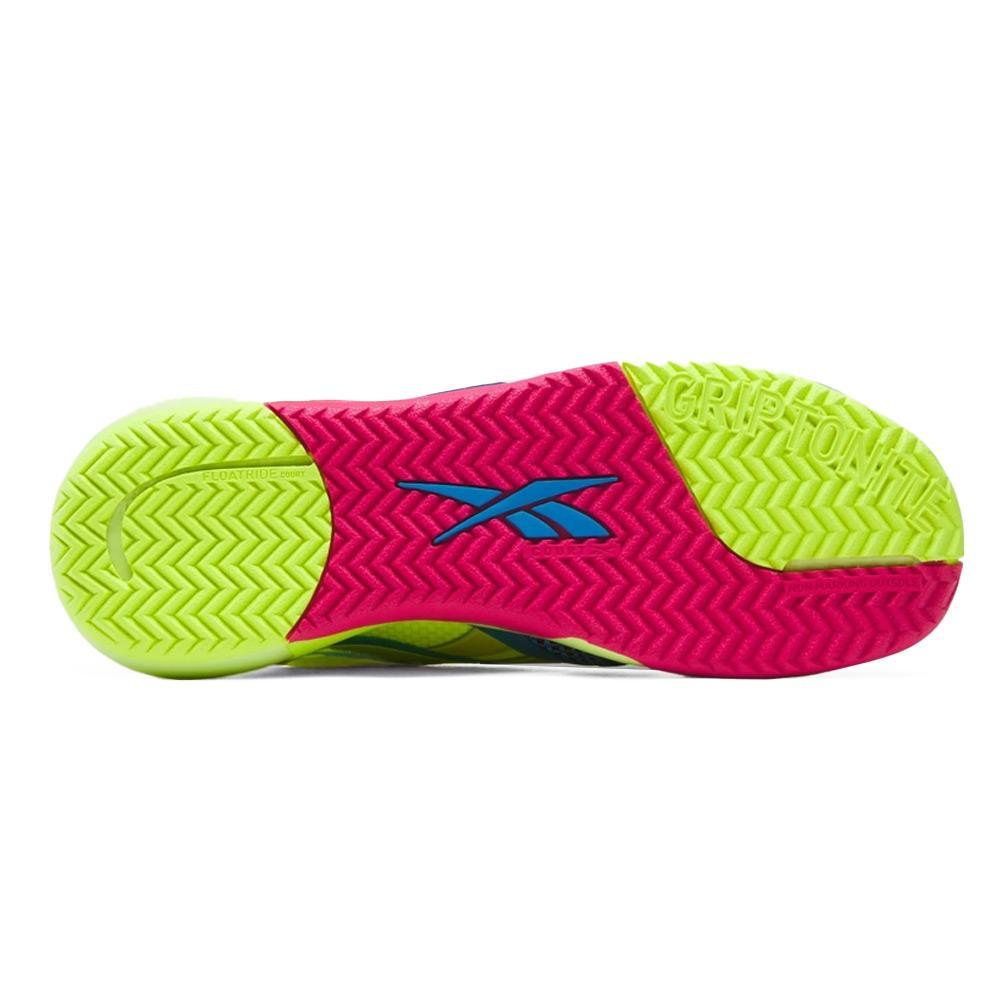 Unisex Nano Court Shoes Digital Lime and Aqua Footwear Reebok