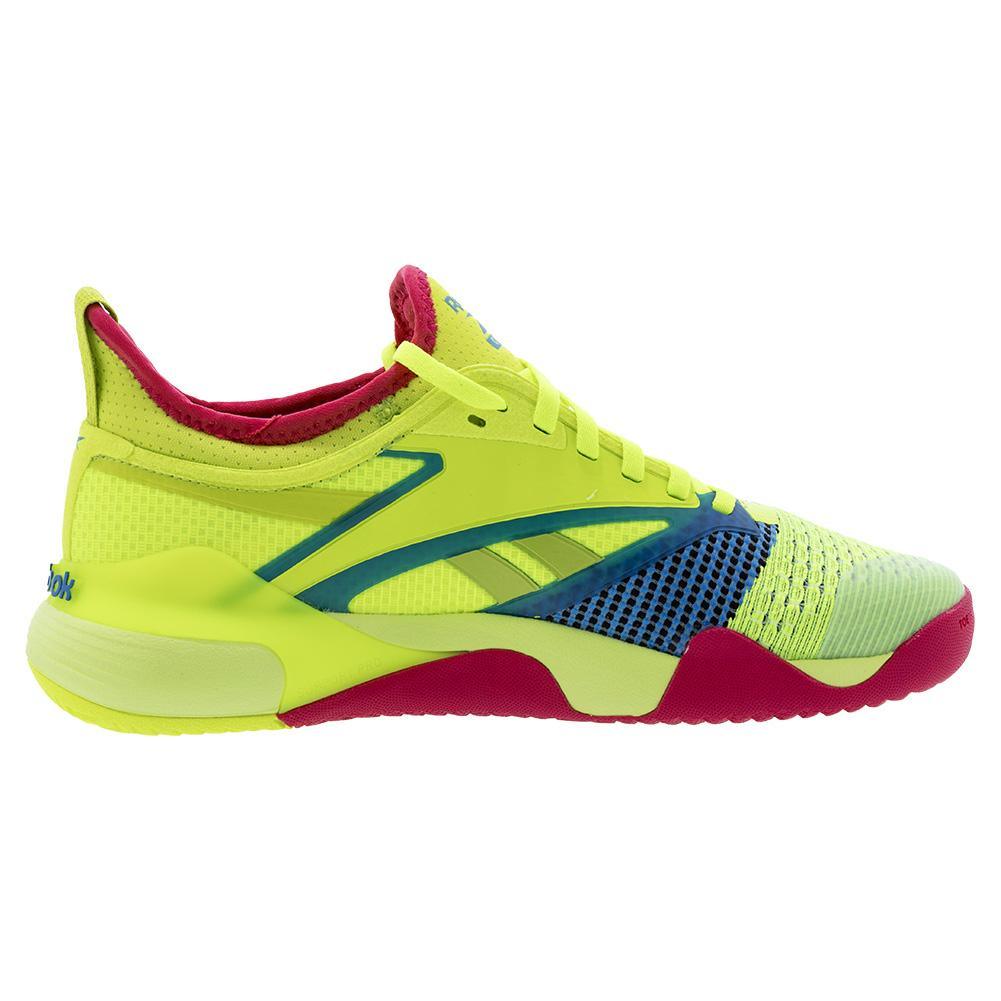 Unisex Nano Court Shoes Digital Lime and Aqua Footwear Reebok